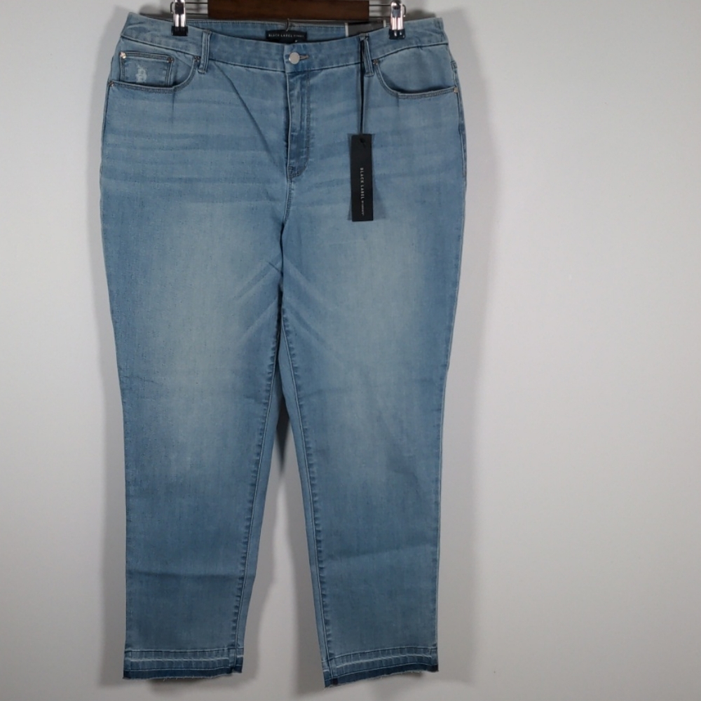 Chico's black label skinny zipper pocket jeans